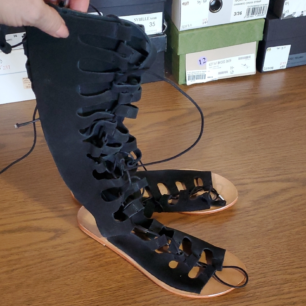 Black Gladiator Sandals